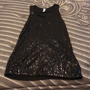 Black sequin tank